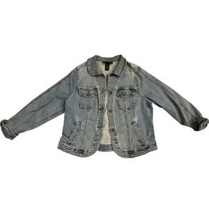 Venezia Light Wash Blue Denim Jean Jacket Size 14/16
